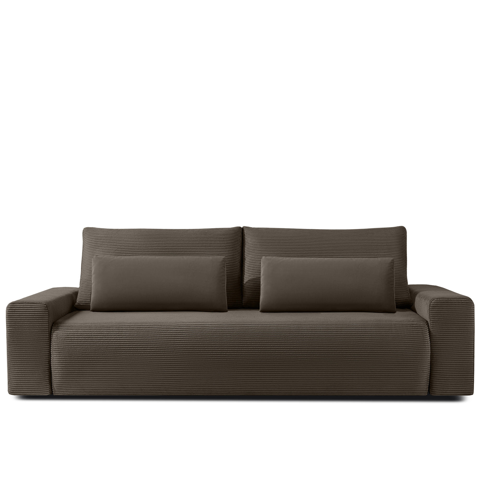 3-SITZER SCHLAFSOFA MOLLIS, Corduroy, Braun - Braun, Holz/Holzwerkstoff (250/93/108cm) - KONSIMO®