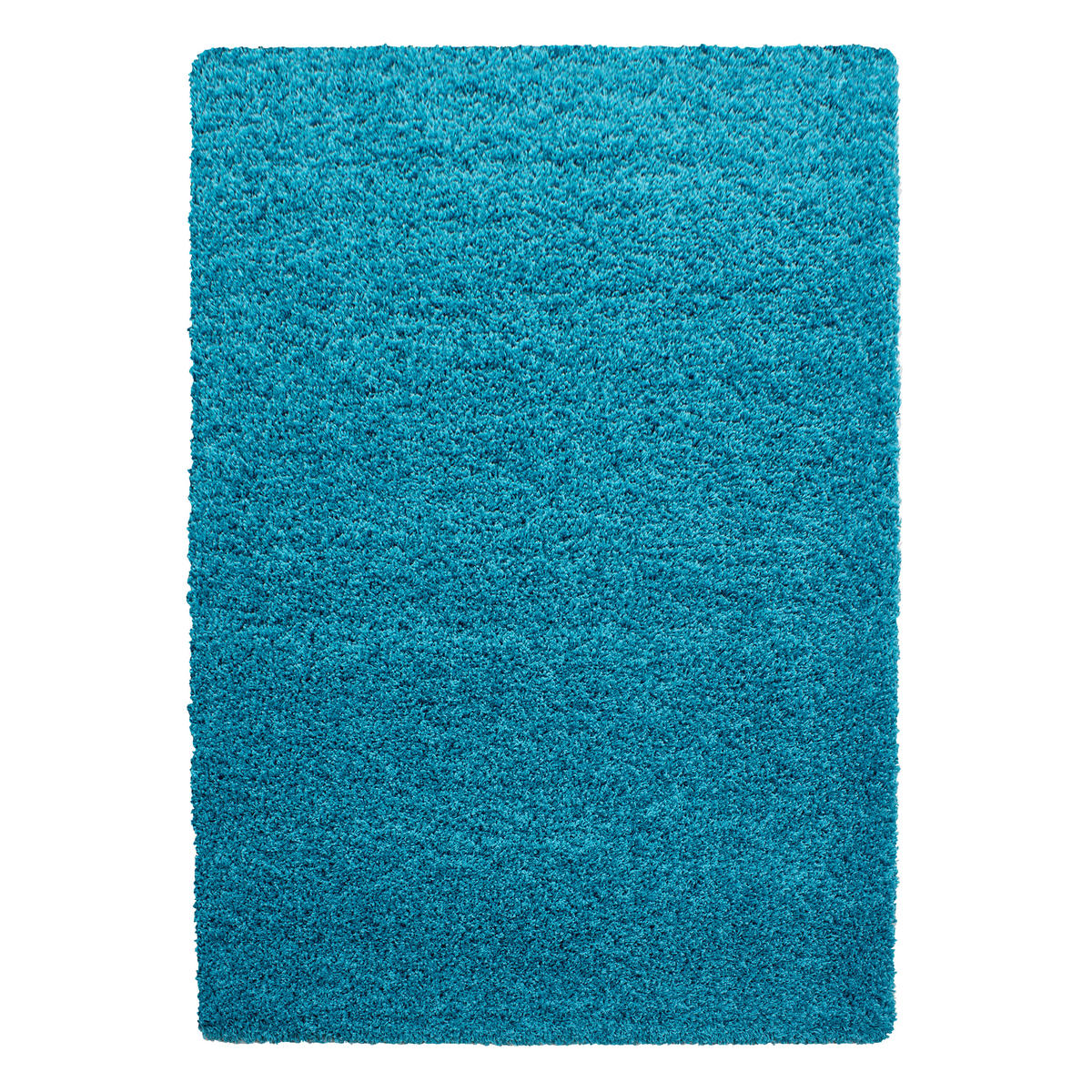 TEPPICH Hochflor Unifarben Polypropylen Wohnzimmer Shaggy Türkis Rechteckig 240x340 - Türkis, Textil (240/340cm) - KADIMA DESIGN