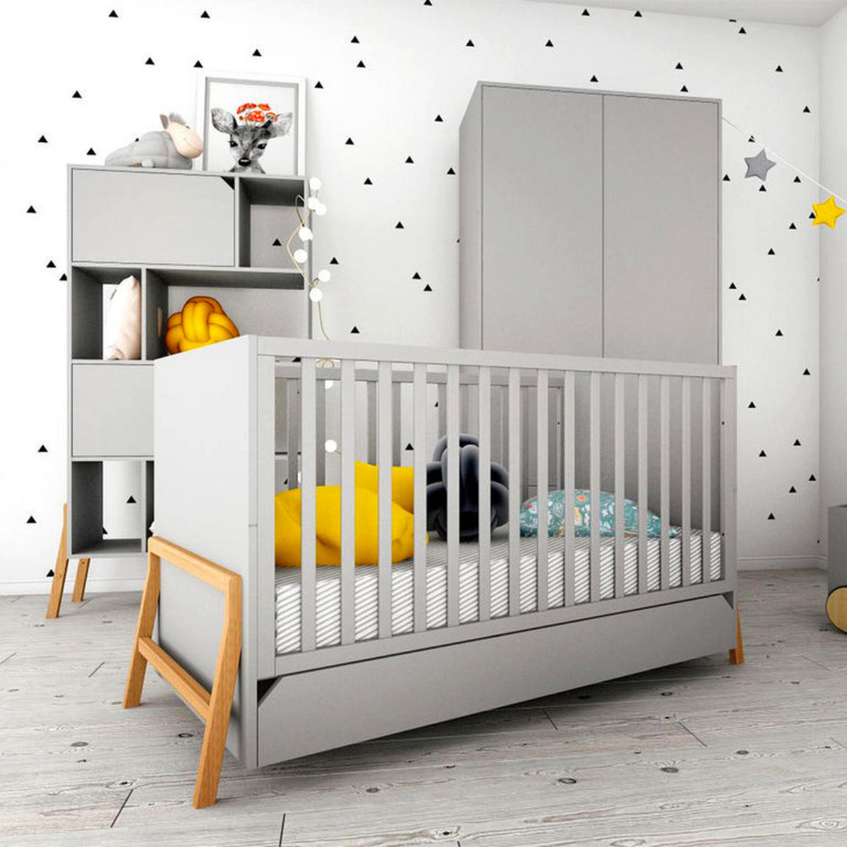 GITTERBETT 70/140 Grau - Grau, Holzwerkstoff (70/140cm) - Petits-meubles