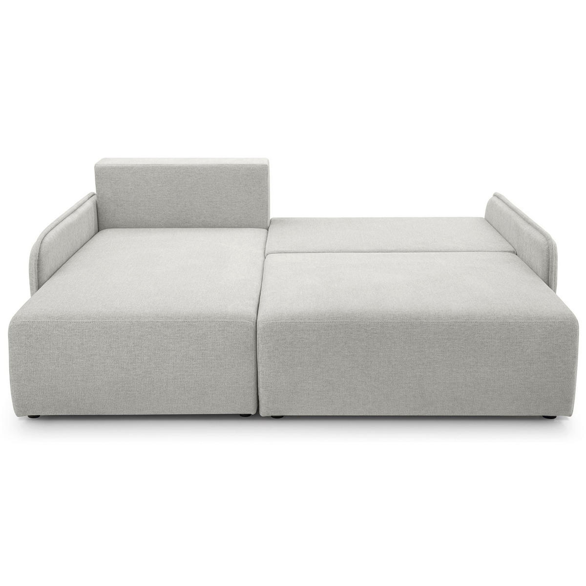 ECKSOFA Netarro, Graubeige Chenille, linksseitig - Taupe/Schwarz, Kunststoff/Textil (198/147cm) - Selsey