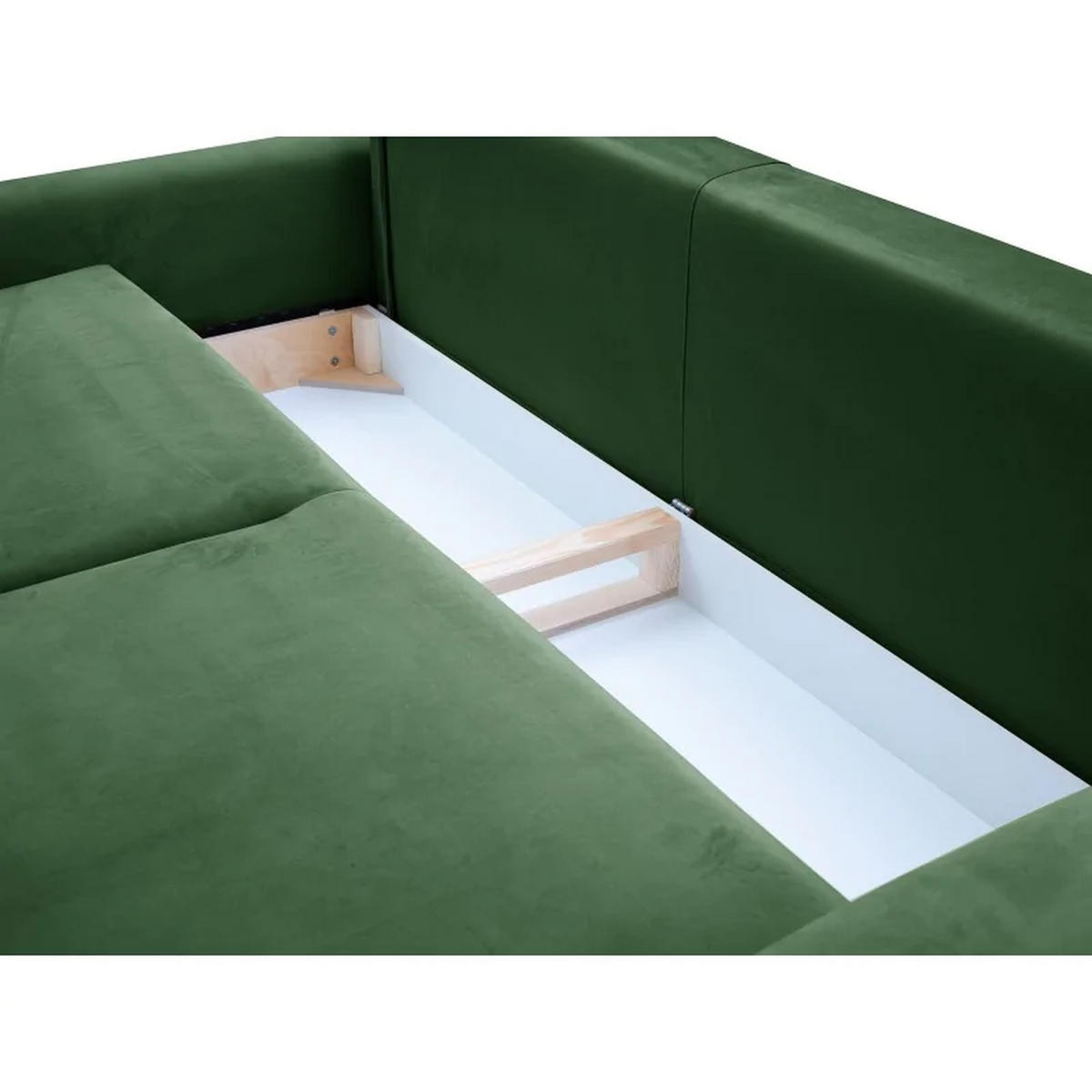 SCHLAFSOFA ANES, Sofa mit Schlaffunktion und Bettkasten, Farbe: Grün, Velourstoff - Grün, Textil (244/92/102cm) - Sepro Meble