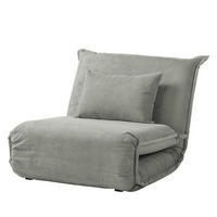 SCHLAFSESSEL - Schwarz/Grau, Textil/Metall (100/64/73cm) - home24