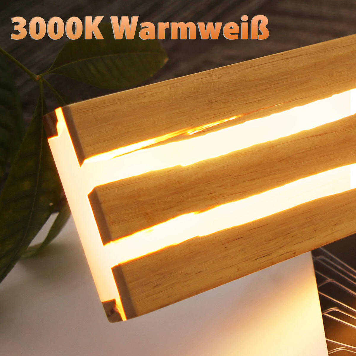 LED WANDLEUCHTE BURGESS Ⅲ 80/10/7 cm - Braun, Holz (10/7/80cm) - Nettlife
