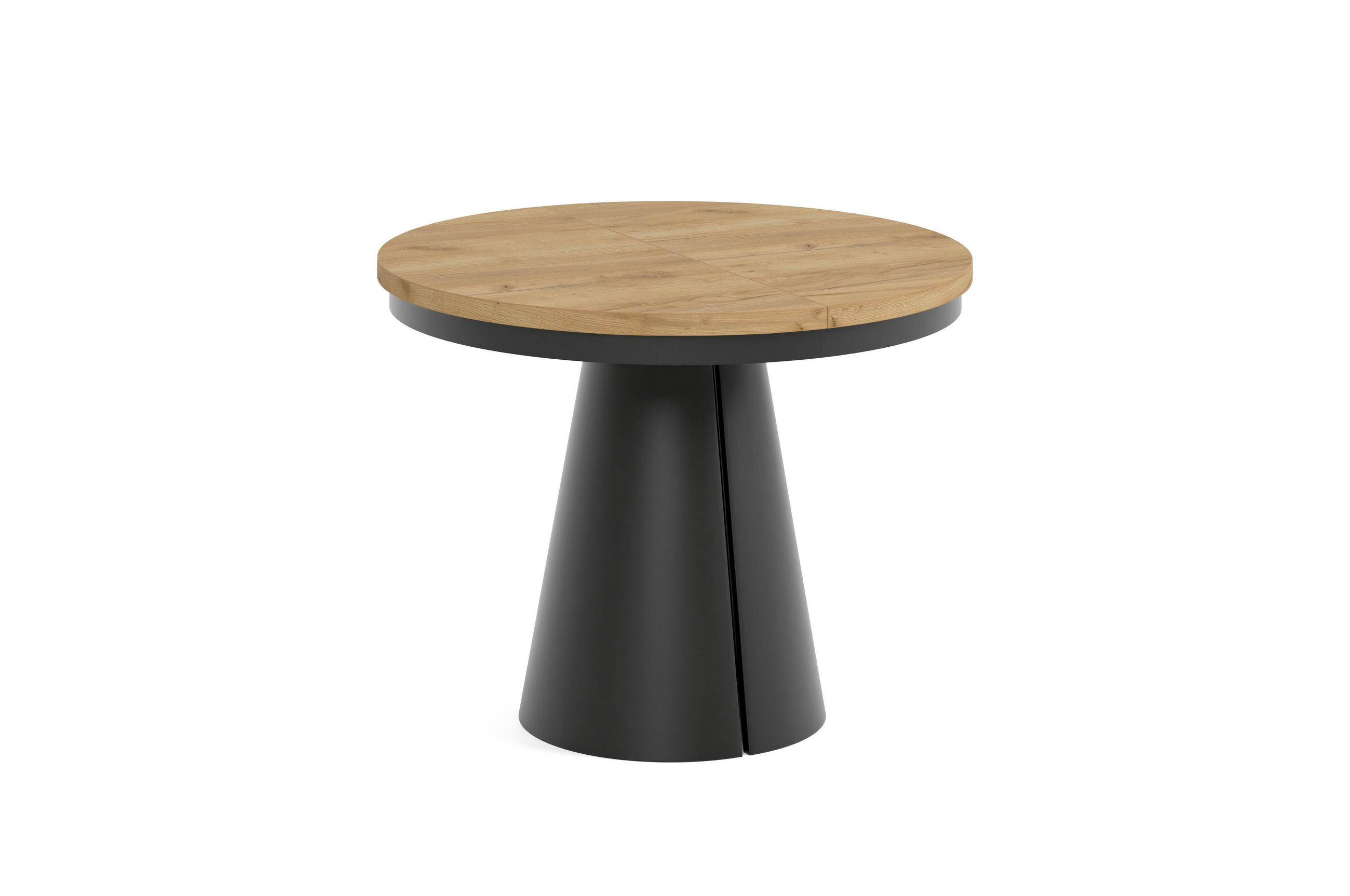 ESSTISCH CALMA Bis - Honigeiche/Schwarz, Holzwerkstoff/Metall (100/100/76cm) - Meblini