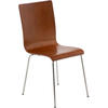 BESUCHERSTUHL PEPE 87x43x47 cm Braun Holz Metall - Braun, Metall (43/87/47cm) - DELUKE