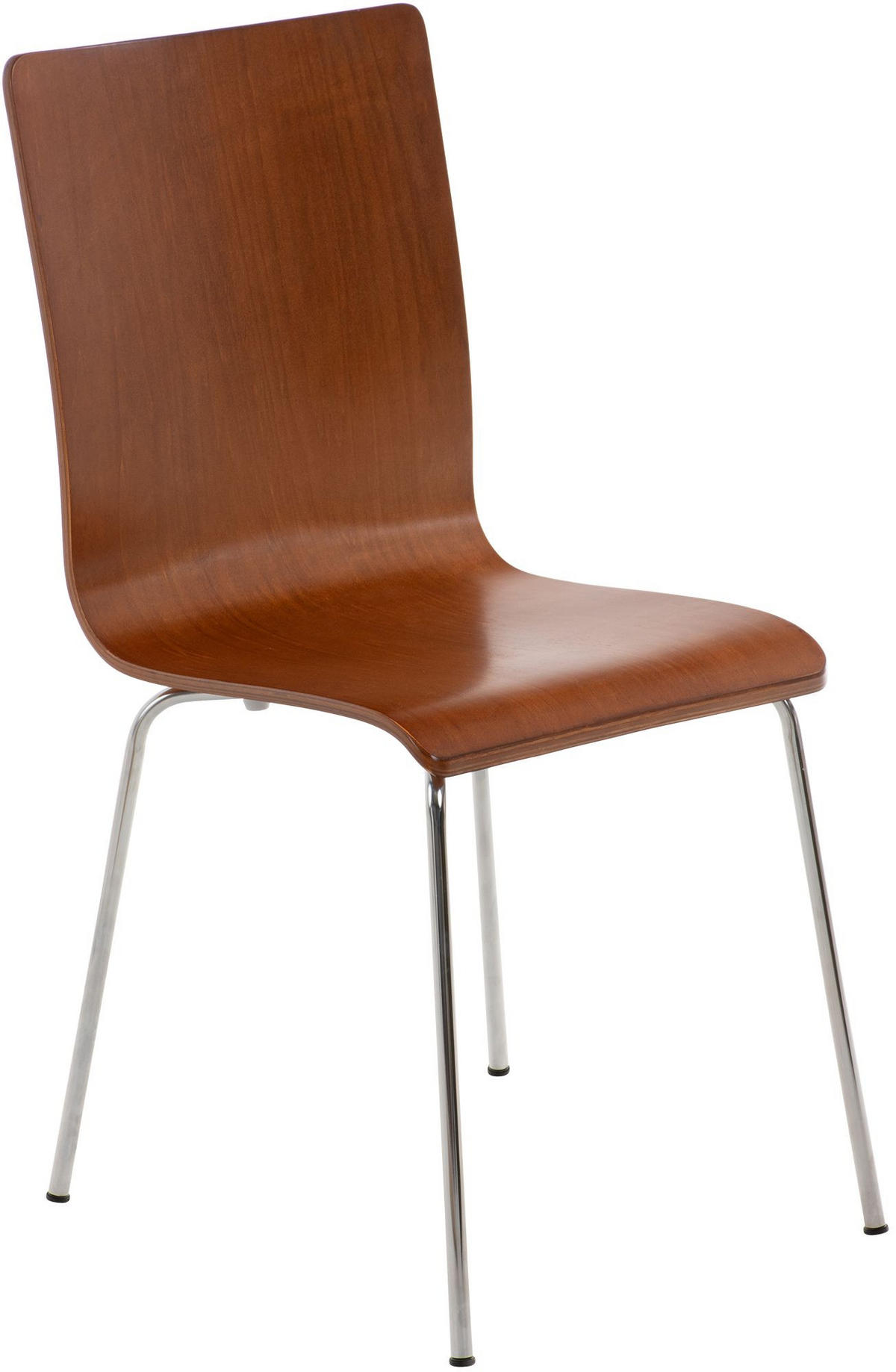 BESUCHERSTUHL PEPE 87x43x47 cm Braun Holz Metall - Braun, Metall (43/87/47cm) - DELUKE
