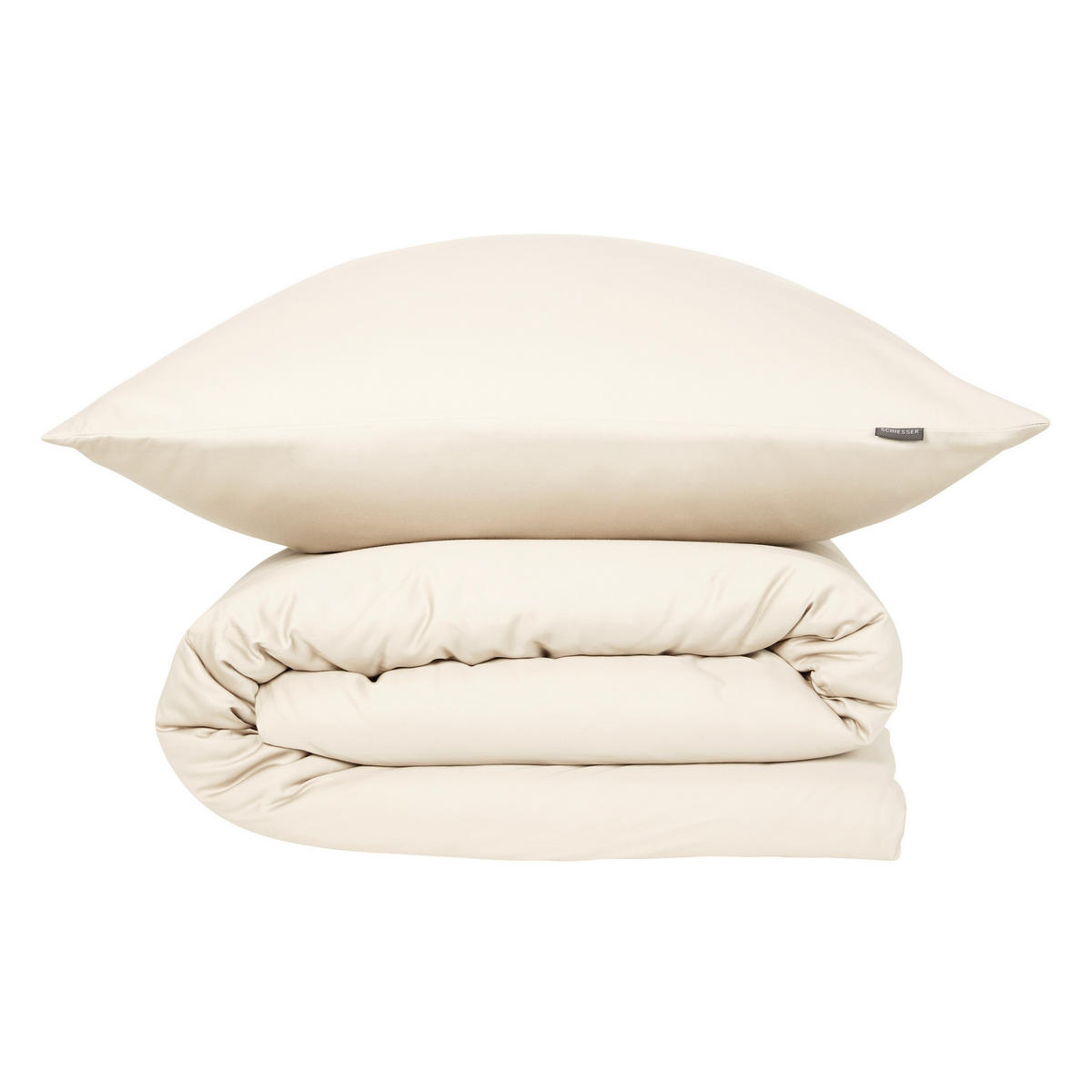 BETTWÄSCHESET Ella - Baumwollsatin - 2-teilig - 135 x 200 cm - Perlmutt - Creme, Textil (135/200cm) - SCHIESSER