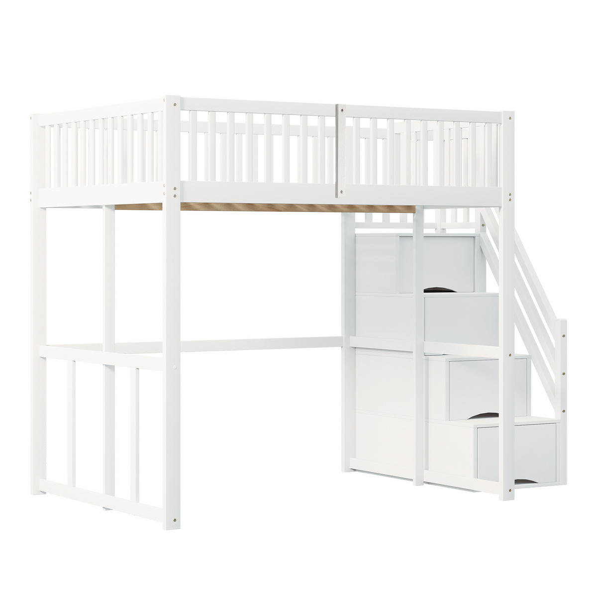 HOCHBETT 140x200 Weiß Kiefer Sicherheitsgitter - Weiß, Holz (140/200cm) - FLIEKS