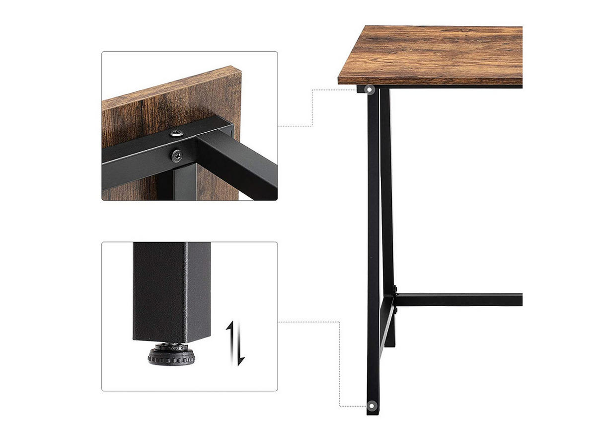 SCHREIBTISCH, braun/schwarz - Braun, Holzwerkstoff (50/100/75cm) - A2A Home