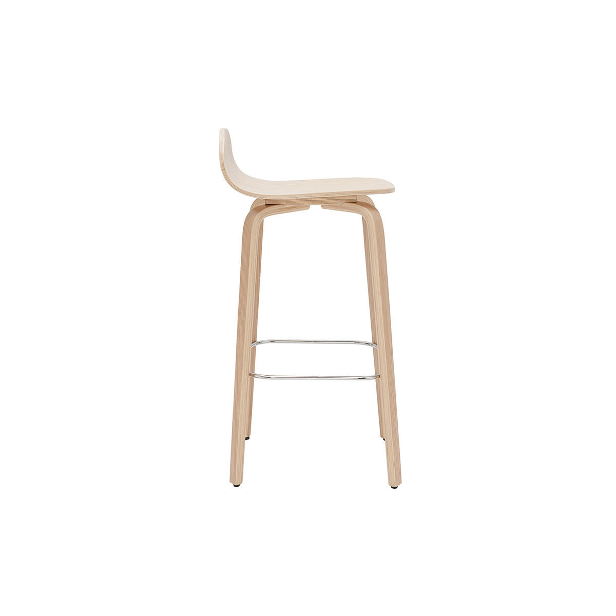 BARHOCKER Eichenholz H68 cm 2er-Set OBRA - Naturfarben, Holz (44/80.5/40cm) - Miliboo