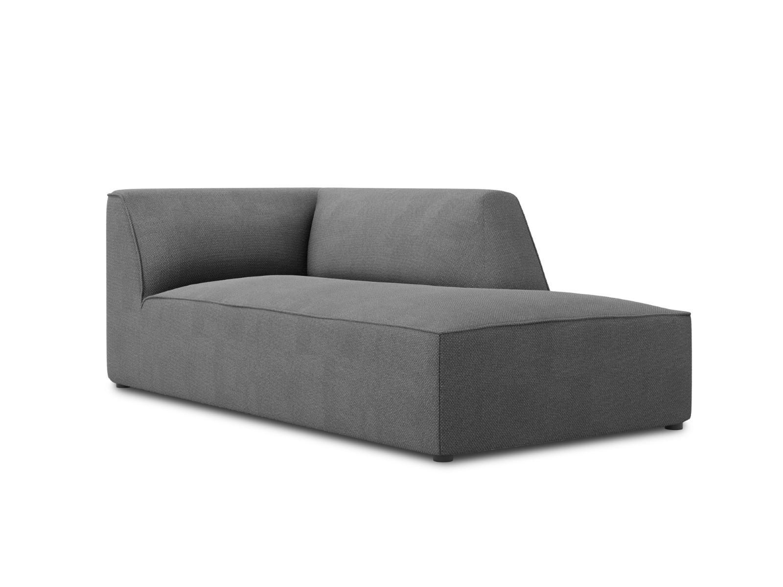 CHAISELONGUE rechts Ruby aus strukturiertem Stoff grau - Grau, Textil (93/69/180cm) - Micadoni