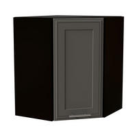 ECKHÄNGESCHRANK Salo W10/60 Dust Grey Matt / Schwarz 60 / 60 / 72cm - Schwarz/Grau, Holz/Holzwerkstoff (60/72/60cm) - Feldmann-Wohnen