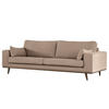 3-SITZER SOFA - Taupe, Naturmaterialien (237/81/88cm) - home24