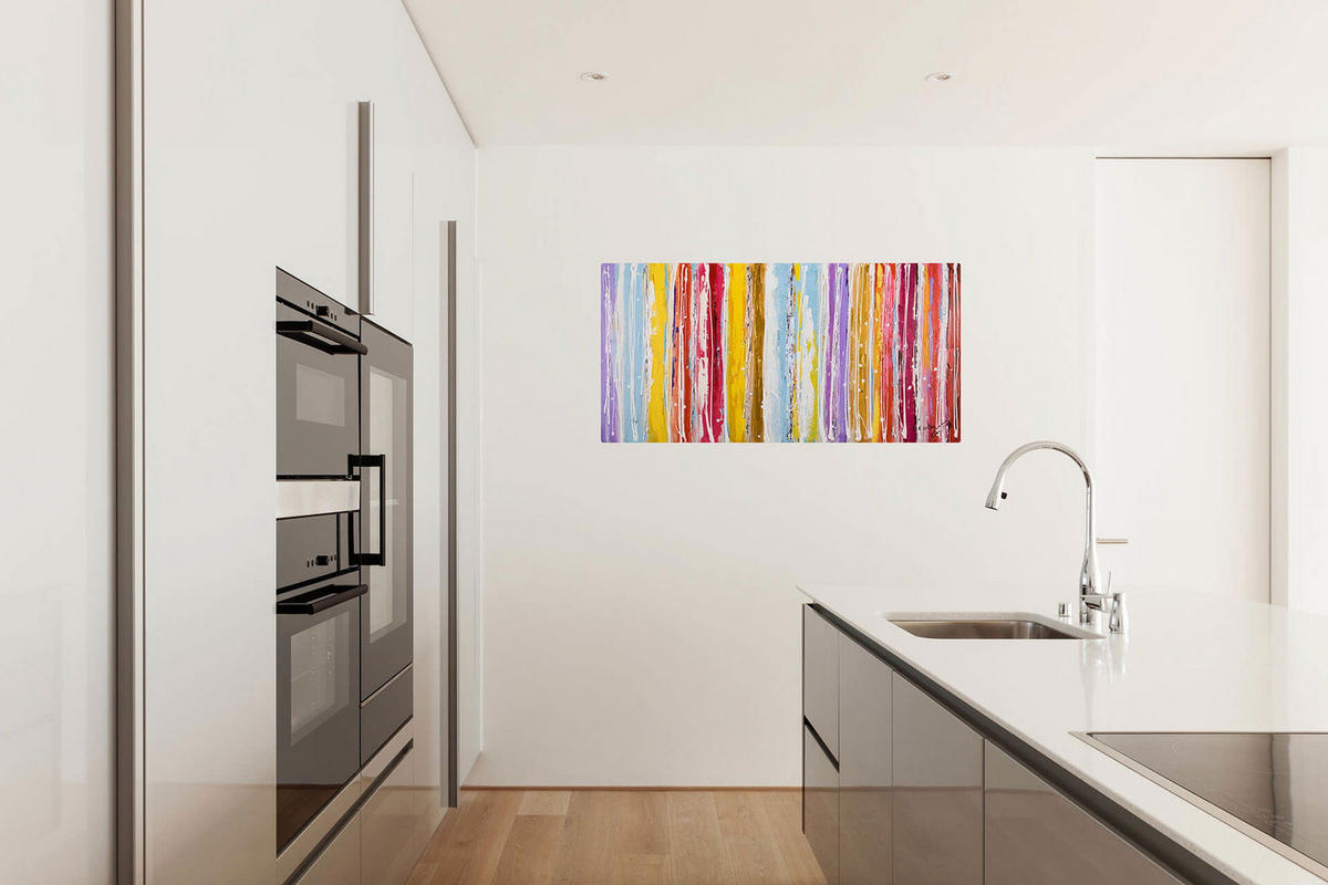 ACRYLBILD HANDGEMALT 120/60 cm - Multicolor, Holz/Textil (120/60cm) - KUNSTLOFT