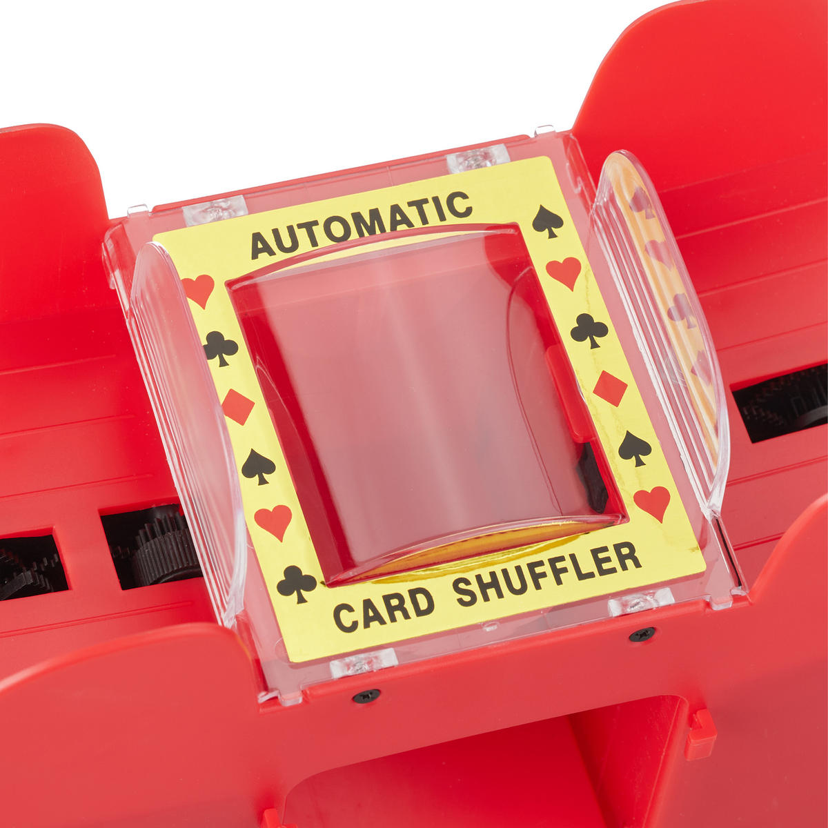 KARTENMISCHMASCHINE - Rot, Kunststoff (20.5/11cm) - Relaxdays