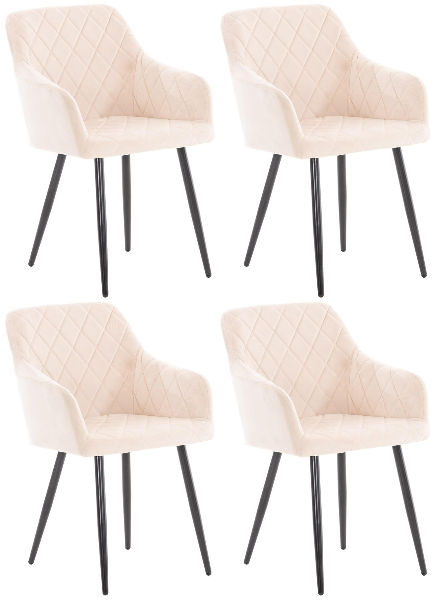 CLP Armlehnenstuhl Beige 47x84x44 cm