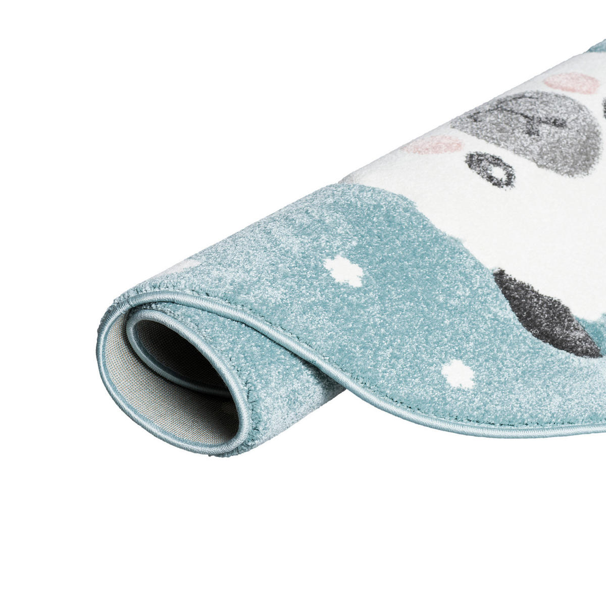 KINDER TEPPICH MAUI KIDS ALPAKA PASTELL RUND - Blau, Textil (200/200cm) - Pergamon