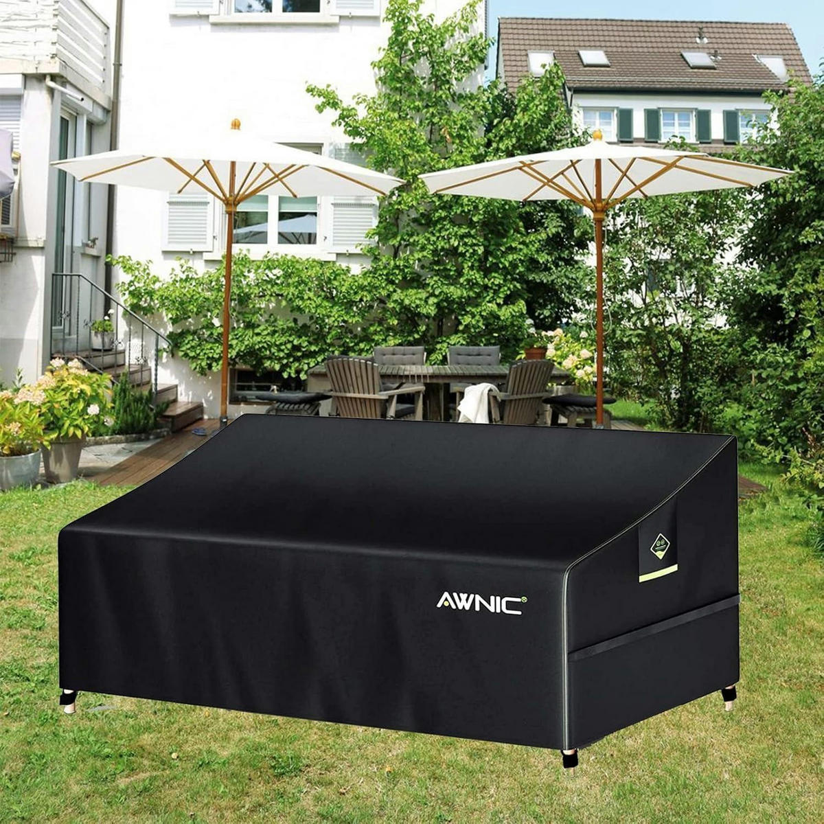 SOFA Überzug 3 Sitzer Wasserdicht 220 x 85 x 61/71 cm - Schwarz, Textil (220/61/85cm)