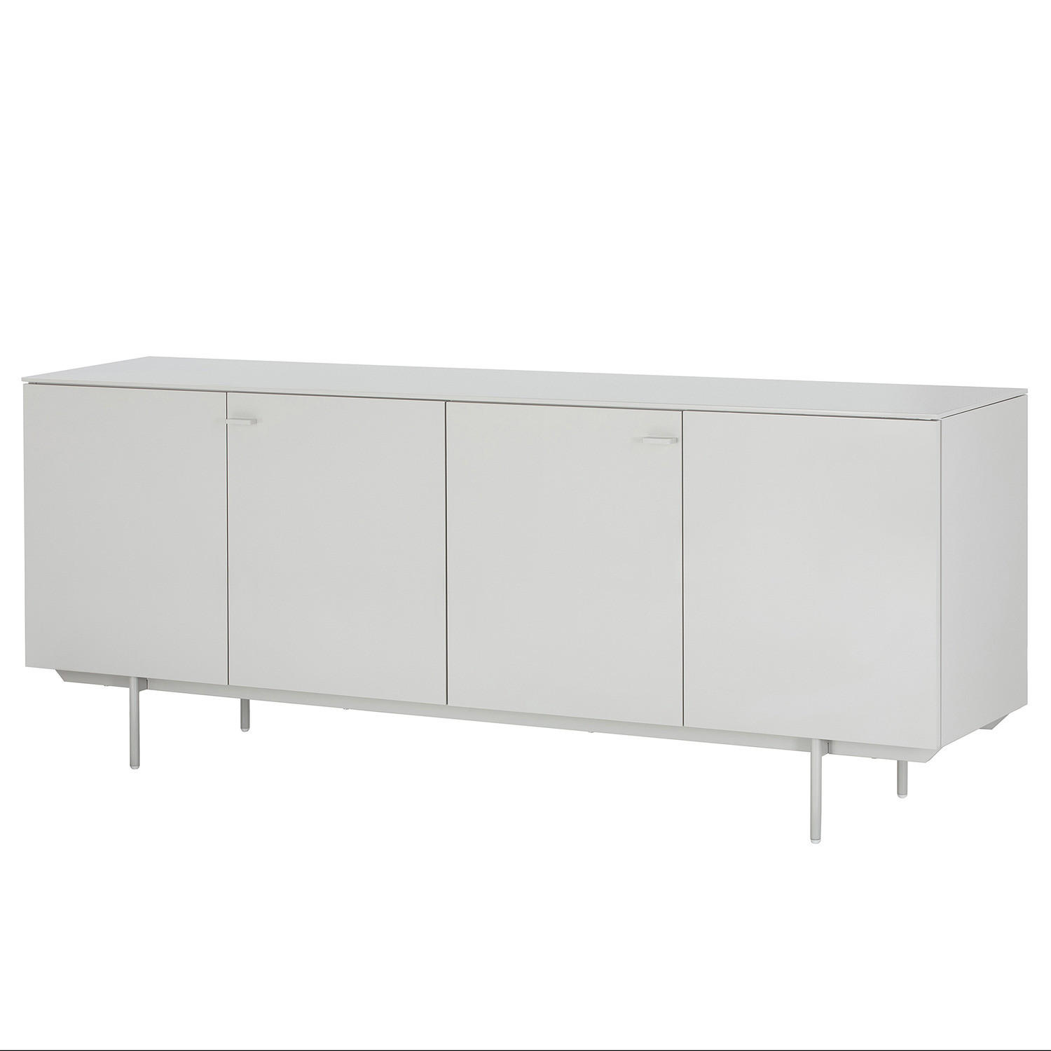 SIDEBOARD - Hellgrau - Hellgrau, Holzwerkstoff/Metall (200/80/45cm) - home24