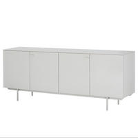 SIDEBOARD - Hellgrau - Hellgrau, Holzwerkstoff/Metall (200/80/45cm) - home24