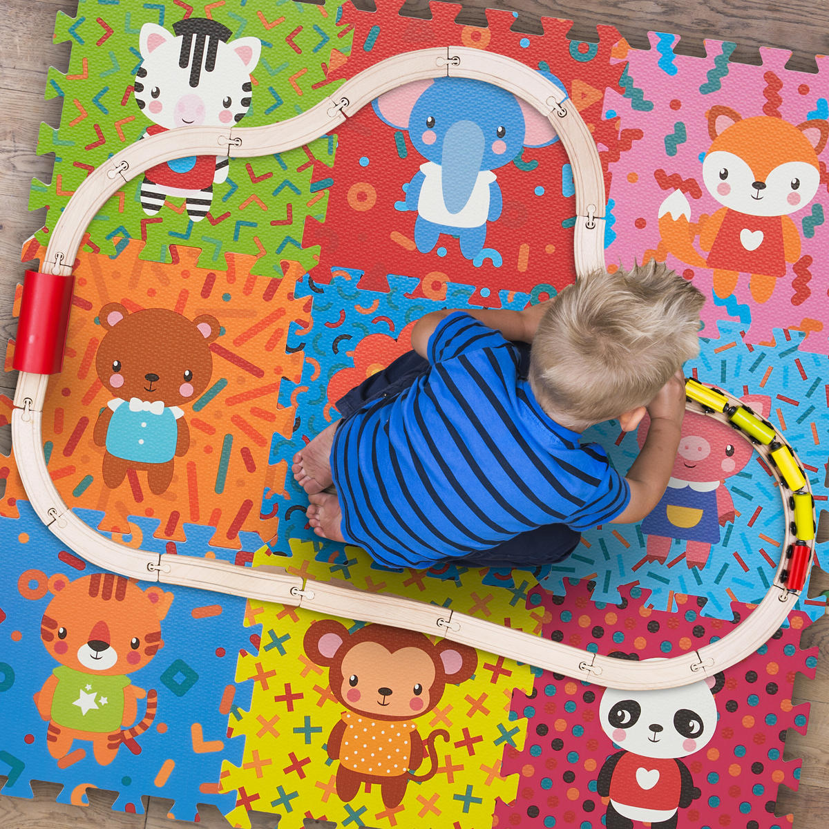 PUZZLEMATTE - Multicolor, Textil (30/30cm) - Relaxdays