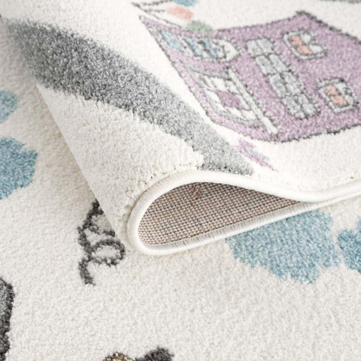 KINDERTEPPICH Anime 9376 Creme 120x120 cm Rund - Creme, Textil (120/120cm) - carpet city