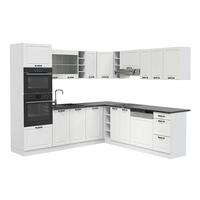 HÖRNKÖK R-Line, Vitt hus på landet/Vit, 247 x 237 cm, AP Antracit - Vit, Träbaserade material (247/206.8/60cm) - Vicco