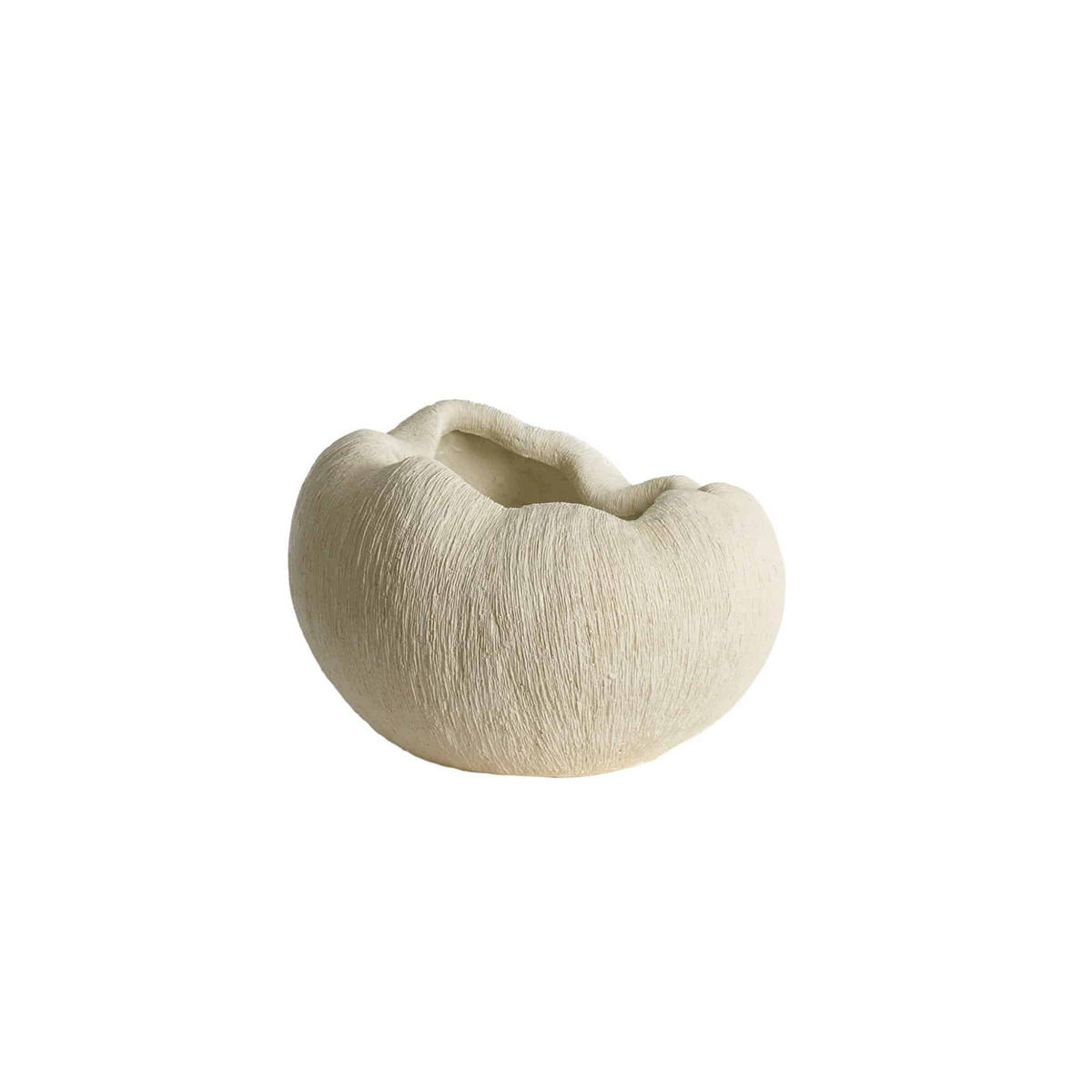 VASE Denisa Weiß 52,5/42,5/34 cm - Weiß, Kunststoff (34cm) - Light & Living