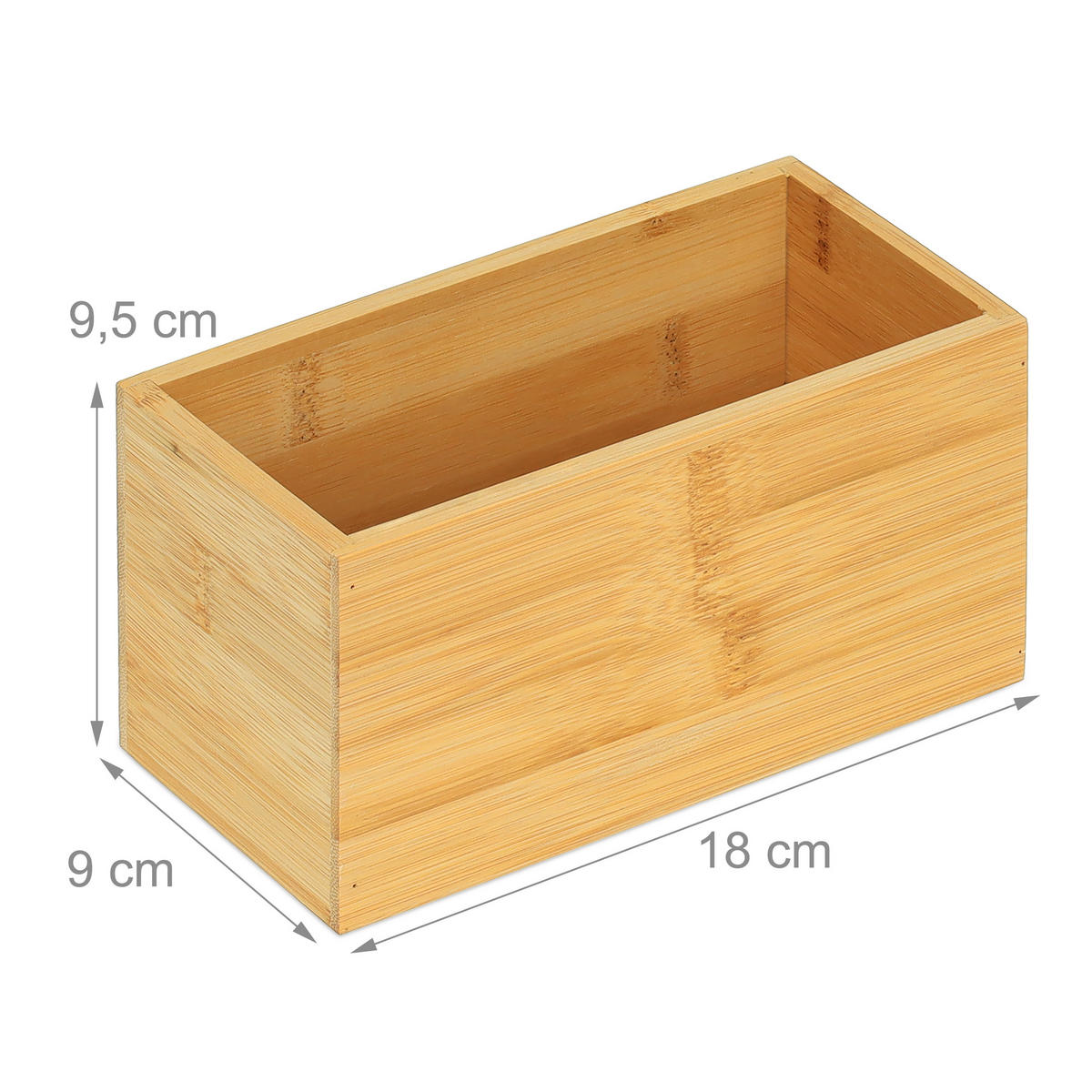 ORDNUNGSBOX - Hellbraun, Holz/Holzwerkstoff (18/9.5/9cm) - Relaxdays