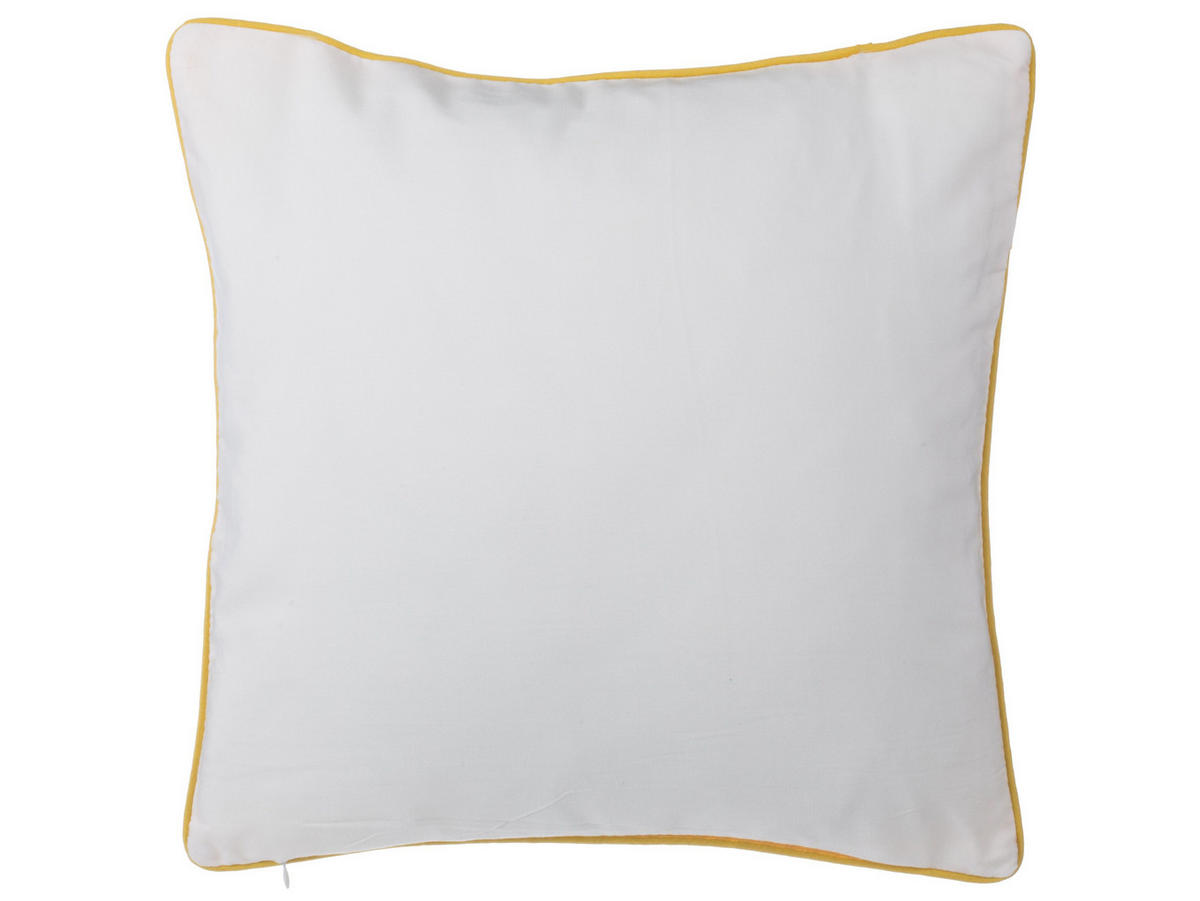 DEKOKISSEN 2er-Set Gelb 45/45 cm Pansy - Gelb, Textil (45/45cm) - Beliani