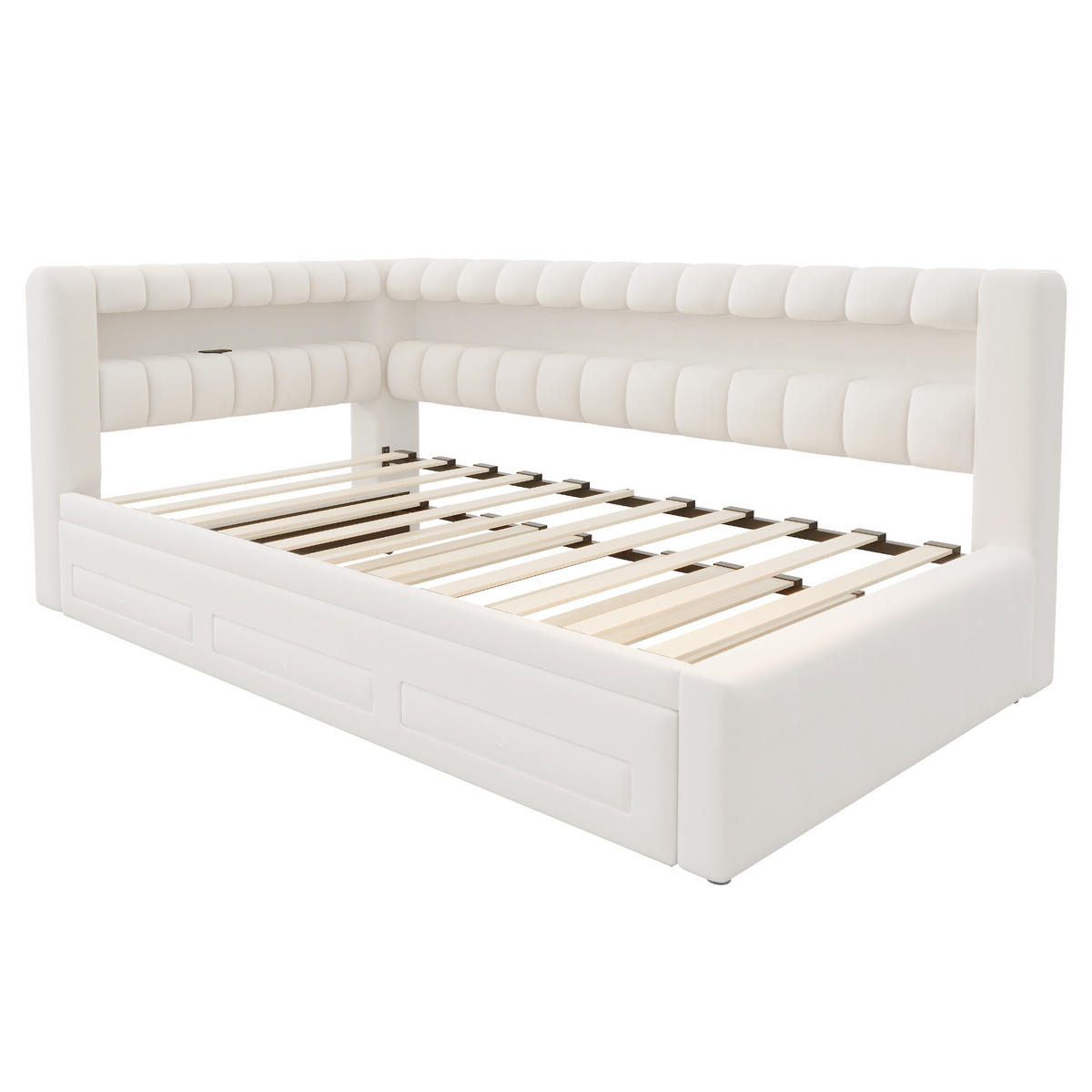 POLSTERBETT 90/190 cm Beige - Beige, Textil