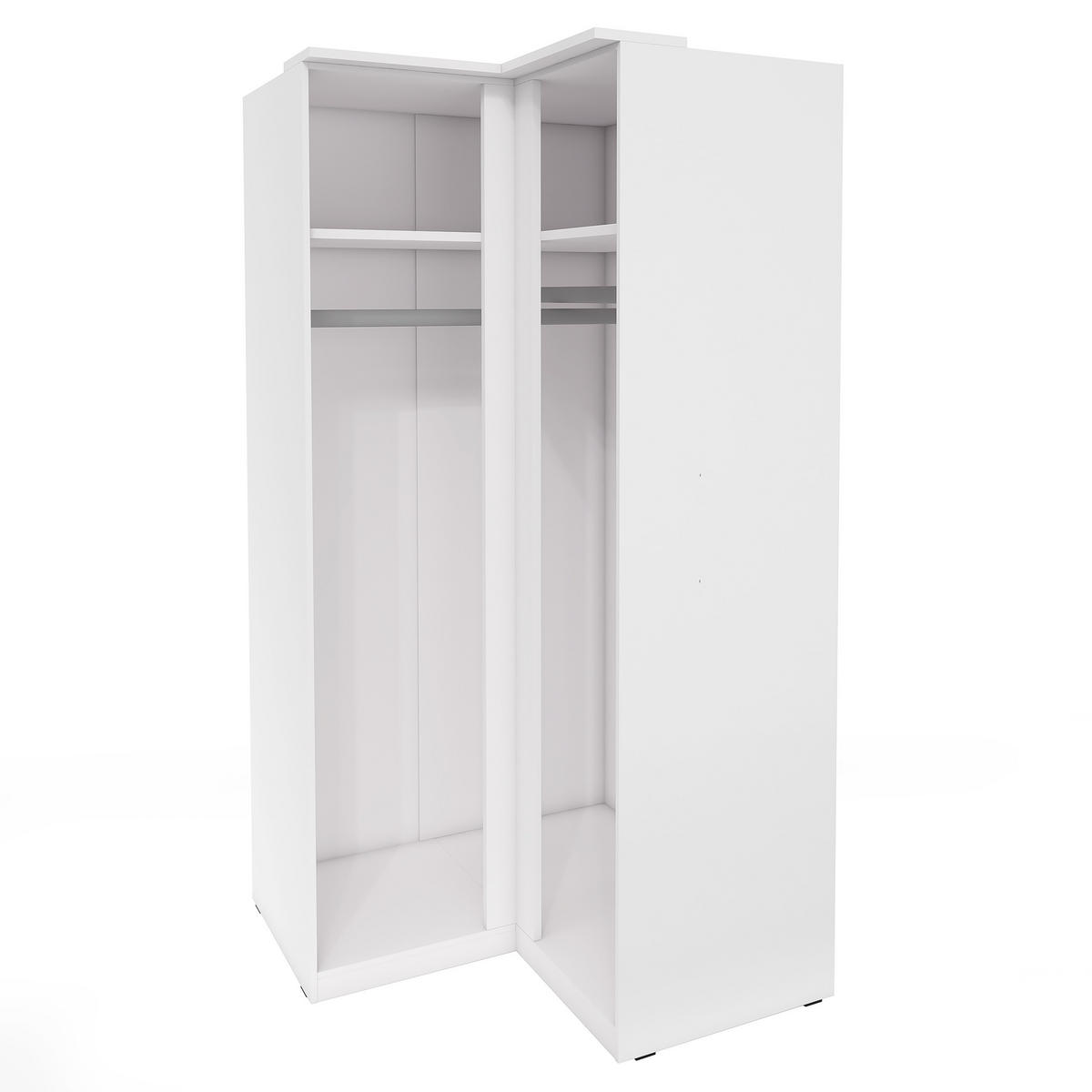 DREHTÜRENSCHRANK OTTIMA 109/217/63 cm 2-türig Weiß - Weiß, Holzwerkstoff (109/217/63cm) - MASSENO