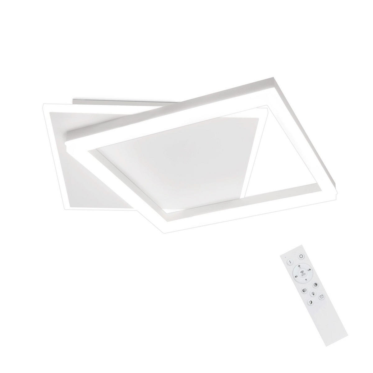 LED-DECKENLEUCHTE Lena 43.5/41/6 cm - Weiß, Metall (48.5/47.5/6cm) - ZMH