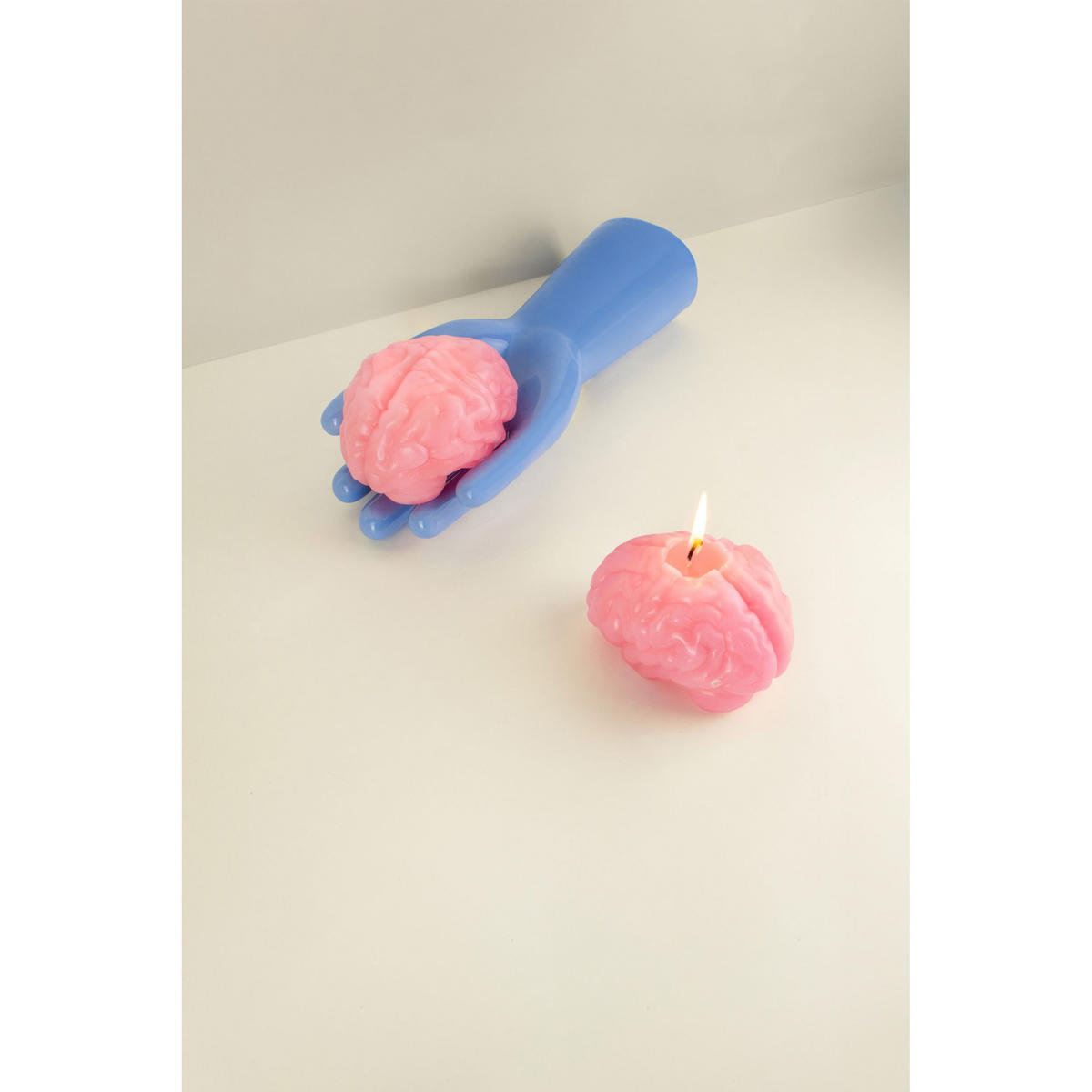 FIGURENKERZE Arts of Parts Brain, Paraffinwachs, Rosa, 10 cm - Rosa, Paraffin (11.5/10/15cm) - Donkey Products