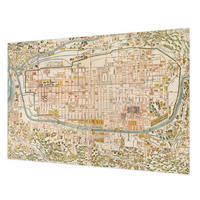 FOTOTAPETE 152x104 cm - Antike Karte - Beige, Textil (152/104cm) - Wallfluent