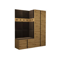 GARDEROBEN-SET Orion III - Eiche Artisan/Braun, Holzwerkstoff/Kunststoff (158/186/46cm) - MIRJAN24