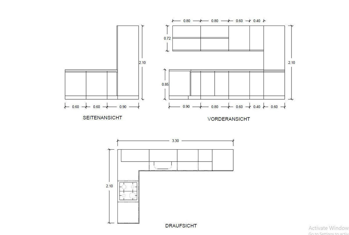 ECKKÜCHE 330 x 210 cm – Nexa K53-G330 – in Woodline / Matt - Schwarz/Eiche Artisan, Holz/Metall (330/212/58cm) - ROYAL24_MARKT