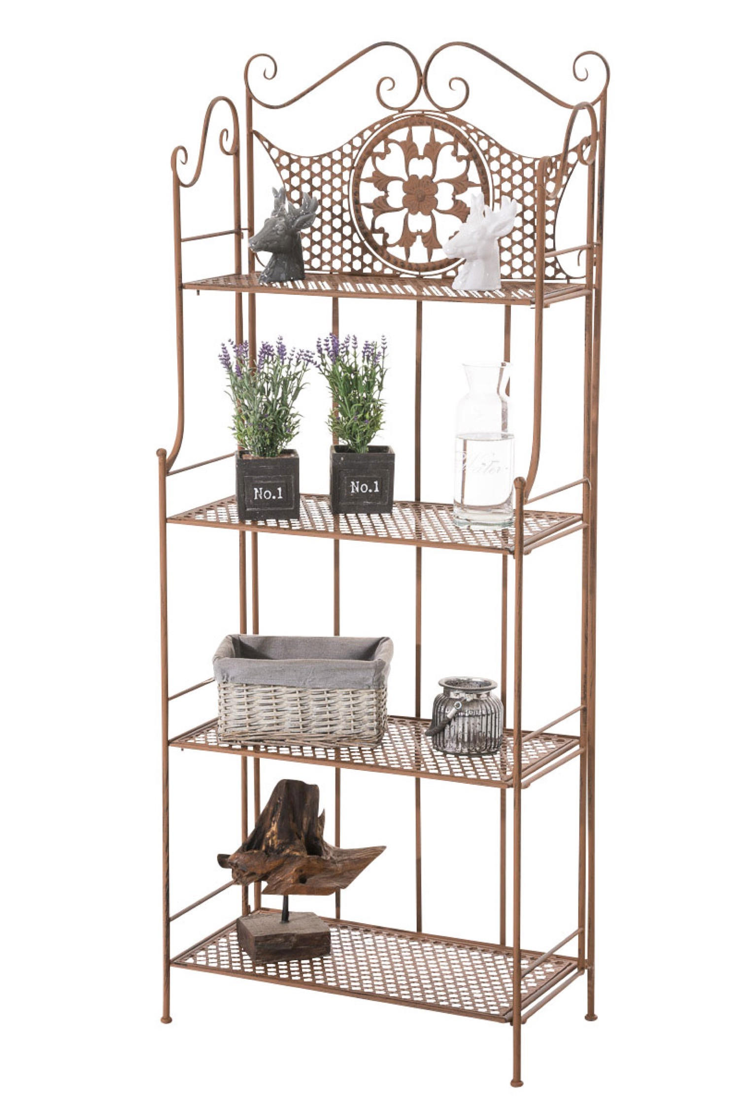 STANDREGAL Anic antik braun - Braun, Metall (61/153/33cm) - TPFGarden