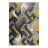 TEPPICH 3D-Relief-Design, handgeschnitzt NIDD RUTH, Gelb-Grau 200x290 cm - Gelb, Textil (200/290cm) - KADIMA DESIGN