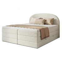 BOXSPRINGBETT Cloud Max - 160x200 -weiß (Coral 70) - Schwarz/Weiß, Holz/Holzwerkstoff (160/200cm) - Sofnet