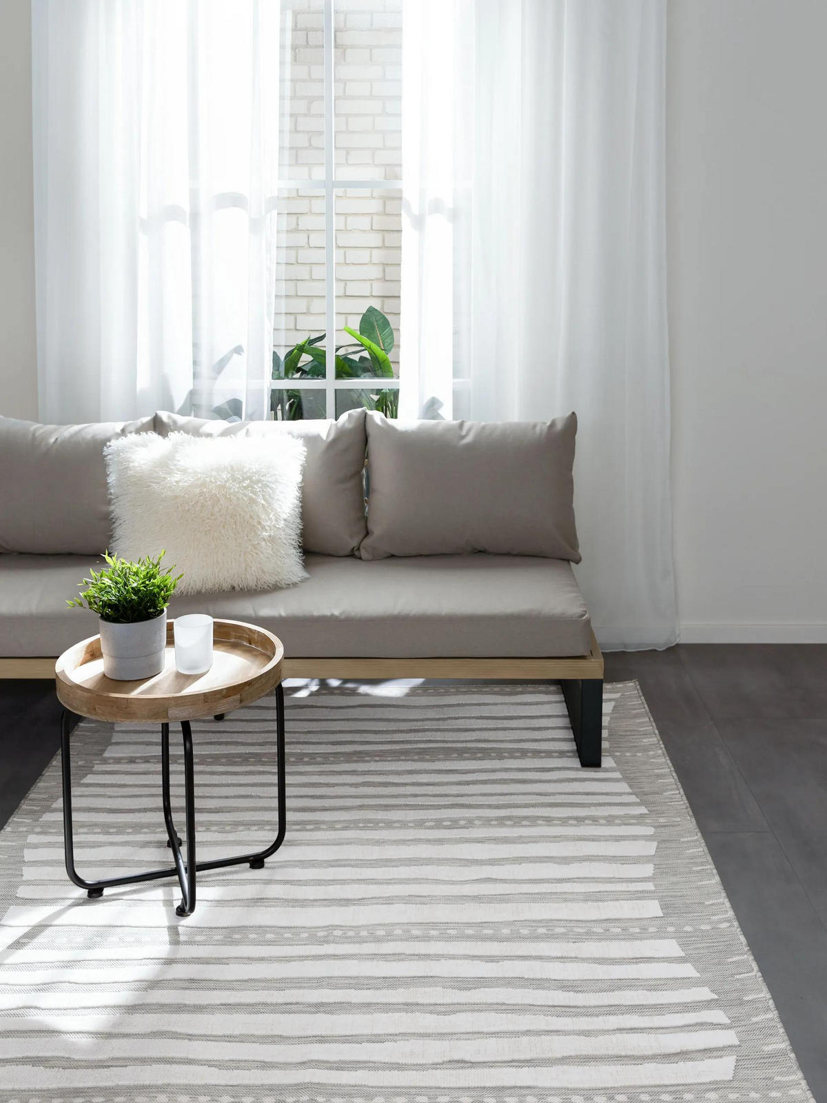 OUTDOORTEPPICH Flora Beige 160x230 cm - Creme, Kunststoff (160/230cm) - benuta