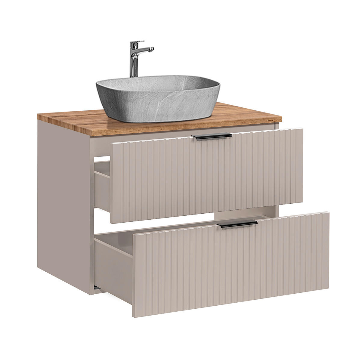 WASCHTISCH 80.6cm Adriel Beige - Beige, Holzwerkstoff (80.6/59/46cm) - Petits-meubles