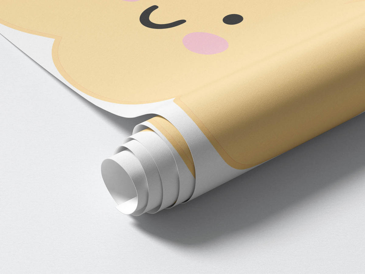 WANDAUFKLEBER 100x128cm - Lächelnde Wolken - Multicolor, Kunststoff (100/128/0.1cm) - Wallfluent