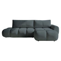 ECKSOFA Mitto O, Seite: Rechts - Blaugrau/Schwarz, Holz/Kunststoff (285/172cm) - MIRJAN24