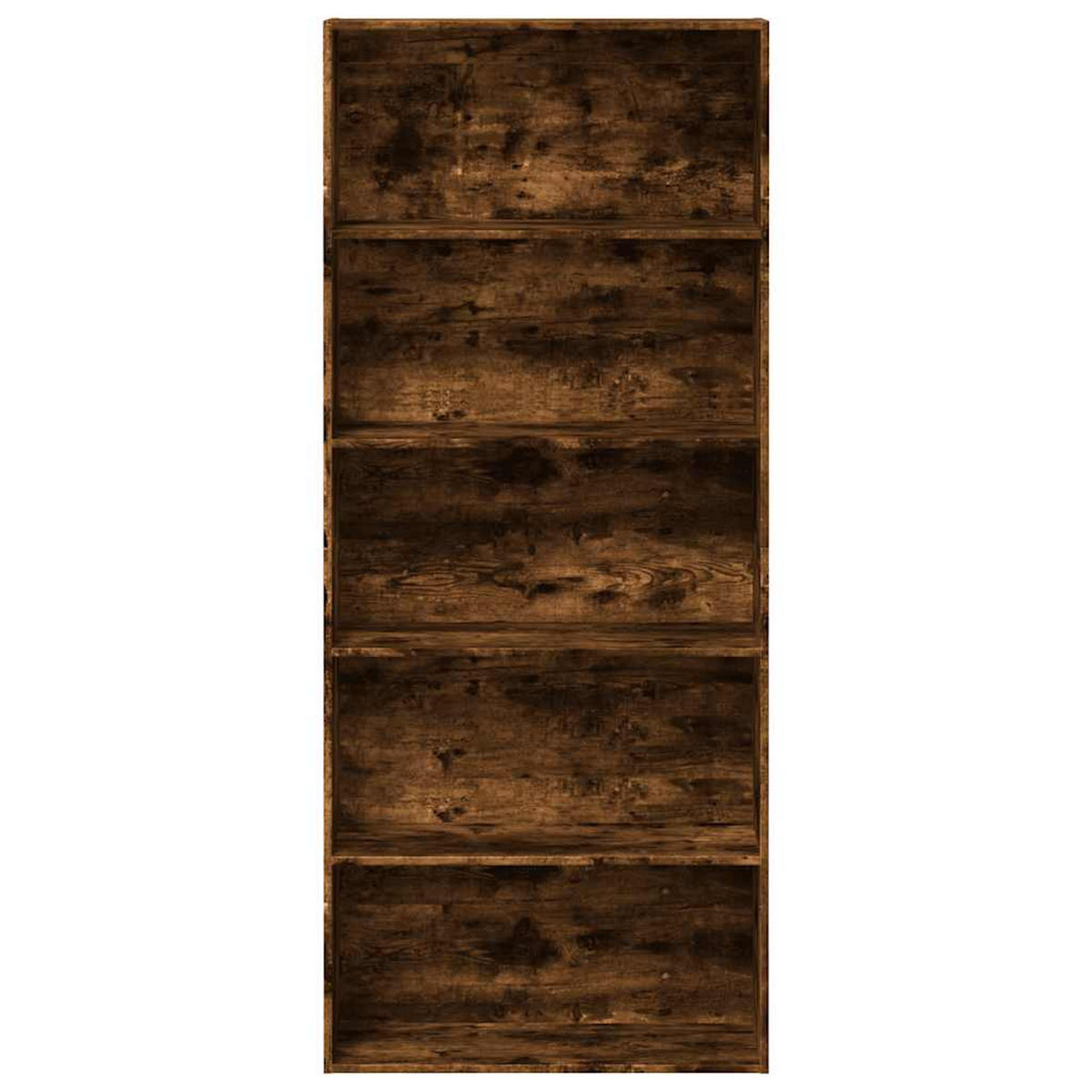 BÜCHERREGAL mit 5 Fächern 80/30/189 cm aus Holzwerkstoff Räuchereiche Dekor - Dunkelbraun, Holz (80/189/30cm) - vidaXL