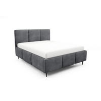 POLSTERBETT Miami Komplettset - Anthrazit, Holzwerkstoff/Textil (160/200cm) - Fun Möbel
