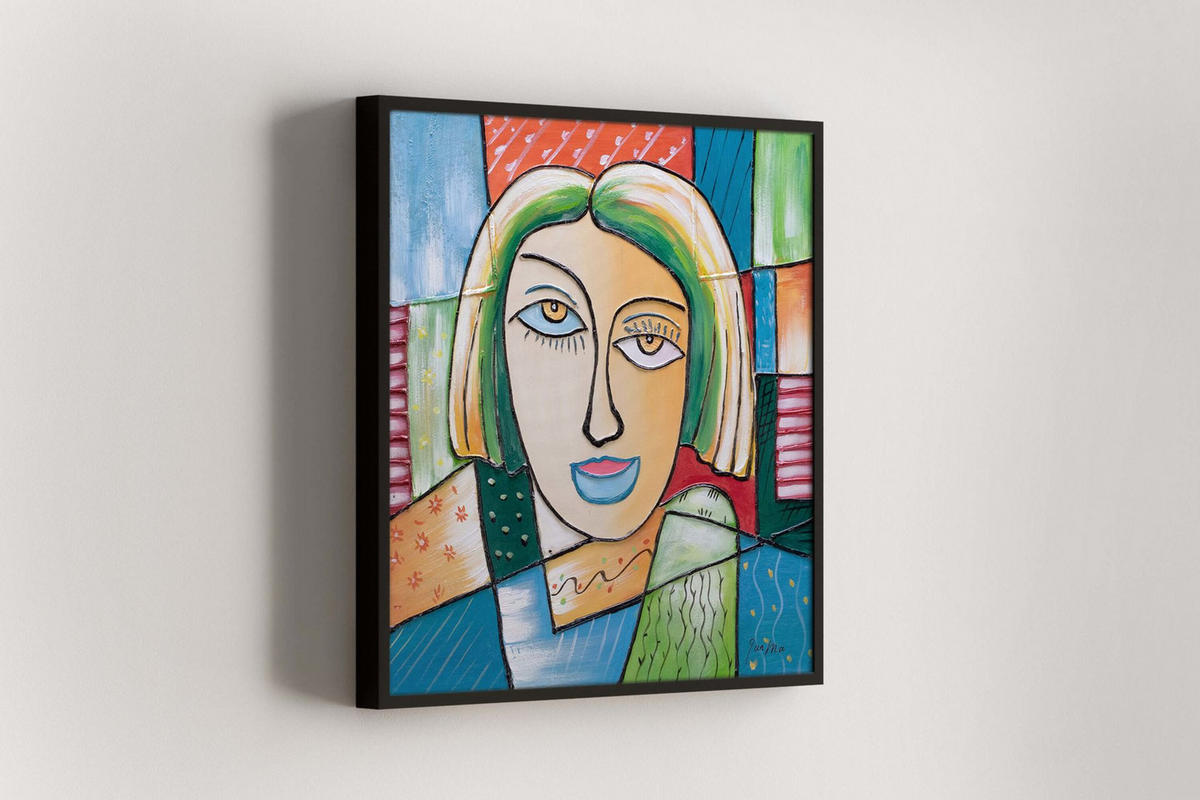 RUČNĚ MALOVANÝ AKRYLOVÝ OBRAZ, 80/80 CM - různobarevná, dřevo/textil (80/80cm) - KUNSTLOFT