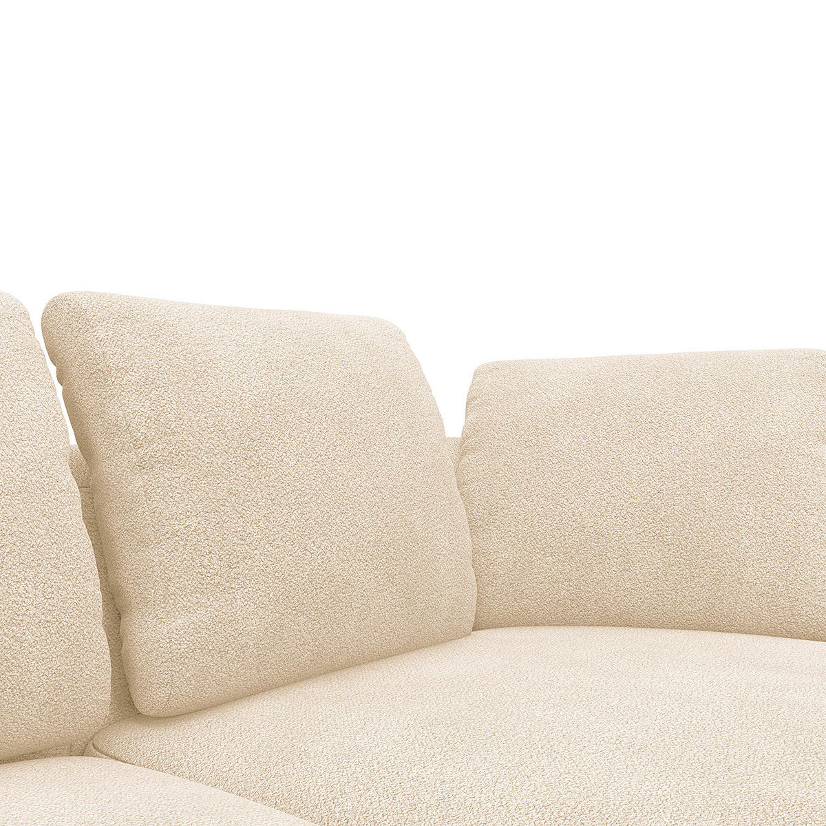 ECKSOFA mit Longchair - Beige/Schwarz, Kunststoff/Textil (217/146cm) - home24