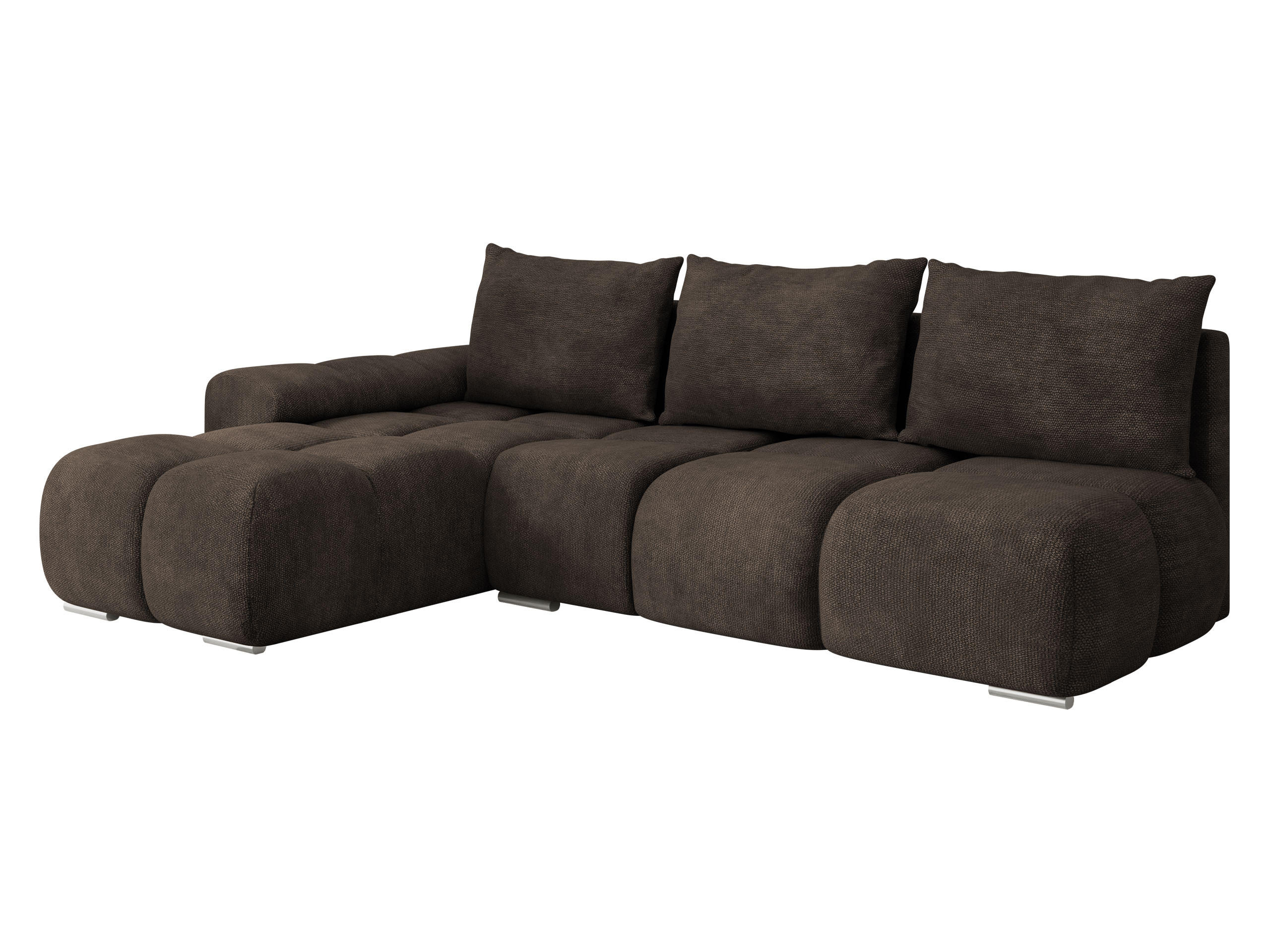 Mirjan24 Ecksofa Dunkelbraun 270x183 cm