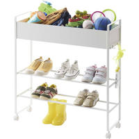 KINDERSCHUHREGAL Tower 5278 74,5/74,5/22 cm - Weiß, Metall (74.5/74.5/22cm) - Yamazaki